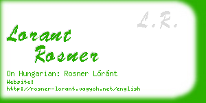 lorant rosner business card